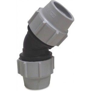 PP klemkoppeling knie 45°