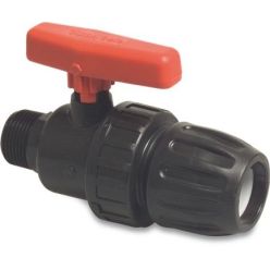 PP Kogelkraan voor tyleen Klemkoppeling x buitendraad 63mm x 2"
